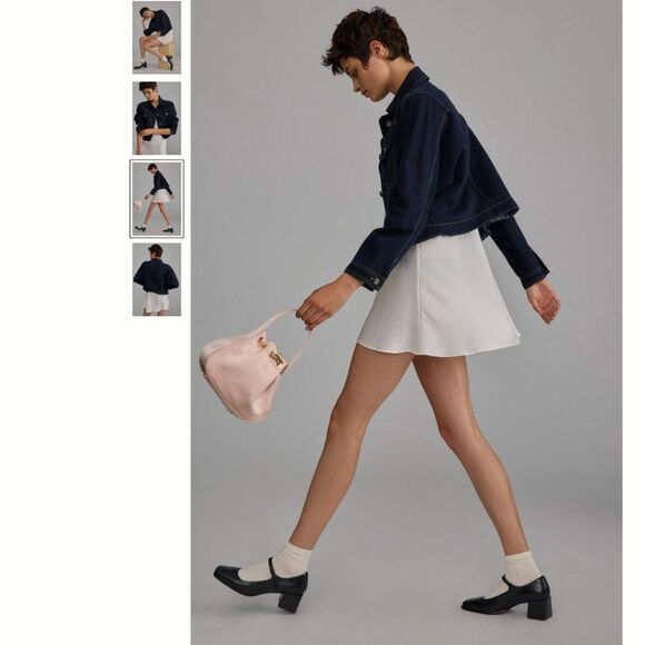 Anthropologie Pilcro Cropped Cotton and Lyocell Blend Utility Denim Jacket - Picture 4 of 4